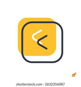 back icon vector illustration. back symbol isolated on white background