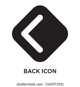 Back icon vector isolated on white background for your web and mobile app design, Back logo concept