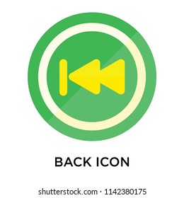 Back icon vector isolated on white background for your web and mobile app design, Back logo concept