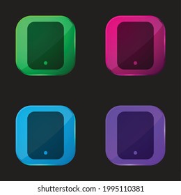 Back Ipad four color glass button icon