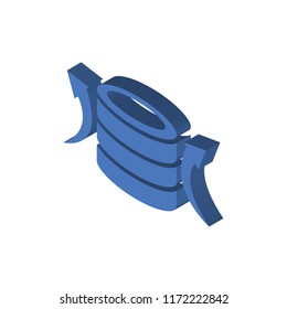 Back up isometric left top view 3D icon