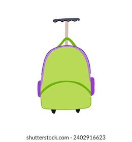 back kid luggage cartoon. rucksack open, book people, pencil study back kid luggage sign. isolated symbol vector illustration