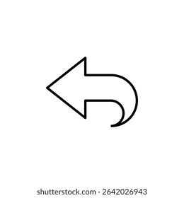 back, left, undo button icon