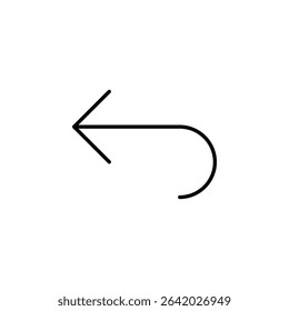back, left, undo button icon