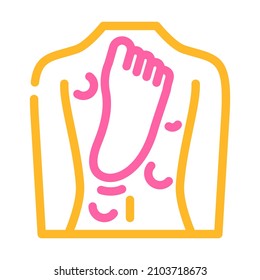 back and leg shiatsu color icon vector. back and leg shiatsu sign. isolated symbol illustration