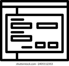 Back Line Vector Icon Design