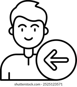 Back Line vector Icon Design