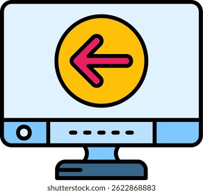 Back Line vector Icon Design