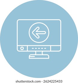 Back Line vector Icon Design