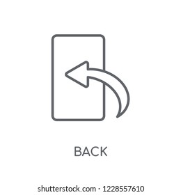 Back linear icon. Modern outline Back logo concept on white background from User Interface and Web Navigation collection. Suitable for use on web apps, mobile apps and print media.
