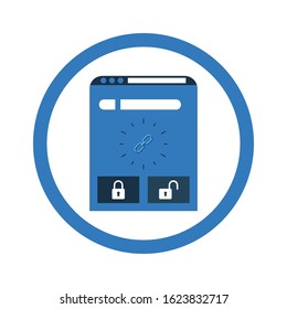 Back link broken web protection icon