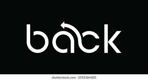 back logo design vector, arrow graphic symbol concept