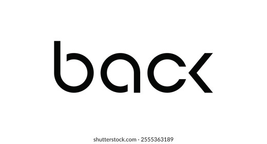 back logo design vector template