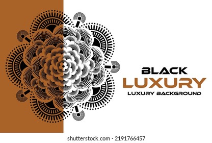 Back Luxury Mandala Vector Template