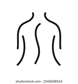 Back massage icon vector line logo art