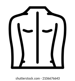 back massage line icon vector. back massage sign. isolated contour symbol black illustration