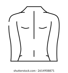 back massage line icon vector. back massage sign. isolated contour symbol black illustration