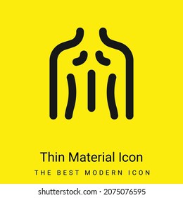 Back minimal bright yellow material icon