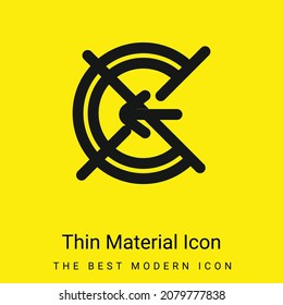 Back minimal bright yellow material icon