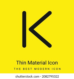 Back minimal bright yellow material icon