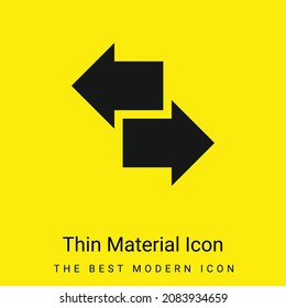 Icono de material amarillo brillante mínimo