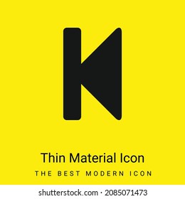 Back minimal bright yellow material icon