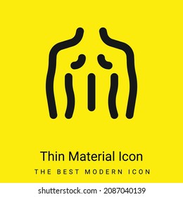 Back minimal bright yellow material icon