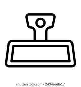 Back Mirror Vector Line Icon Design