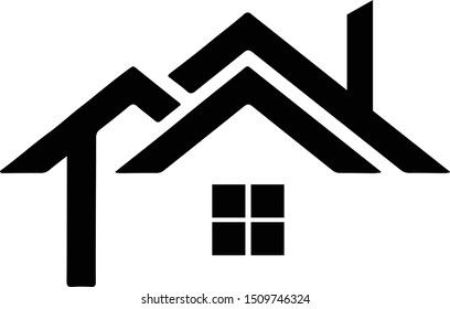 Back Modern Shape Home Logo Design,  Abstract Logo Design Template for Company. Building Vector Illustration