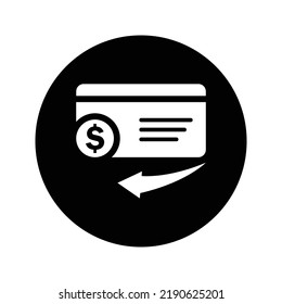 Back, money, refund icon. Rounded vector graphics.