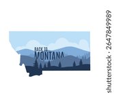 Back to Montana Nature Forest Perfect for Print, Apparel, etc