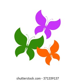 Back to nature, butterfly logo template
