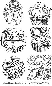 back to the nature line art