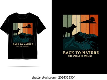 Back to nature silhouette tshirt design