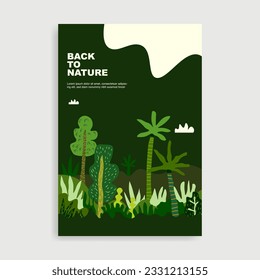 back to nature vector illustration