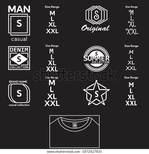 Back Neck Printvector Illustration Set Clothing Stock Vector (Royalty ...