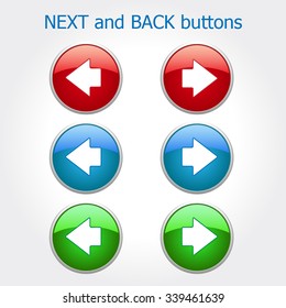 Back and Next buttons