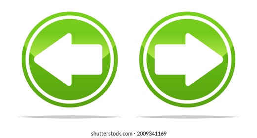 Back and next navigation buttons vector isolated