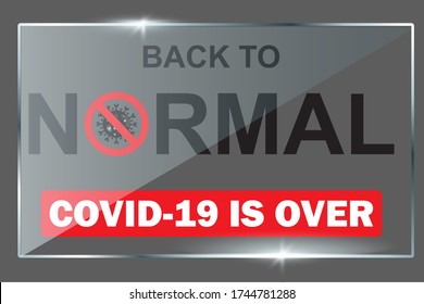Back to normal life, Open again after quarantine, vector illustration of small business owner welcoming customers, information re-opening of shop are working again, We are open again