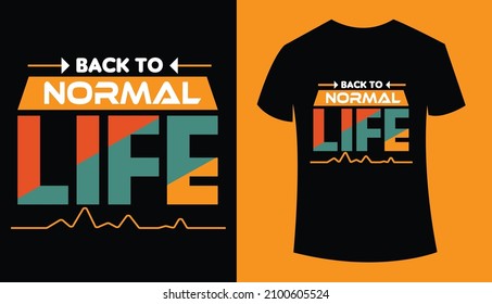 Zurück zum normalen T-Shirt-Design, Vektorgrafik