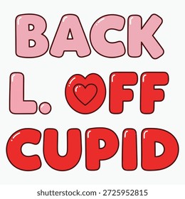Zurück aus cupid valentine's day humorvolle Grafik