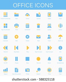 Back office services and documents tools icons. Modern vector pictograms