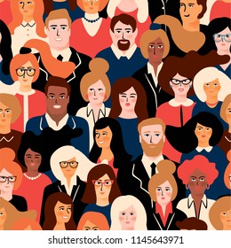 Back to office. Vectior seamless pattern with office workers. Back to office. Vectior seamless pattern with office workers.