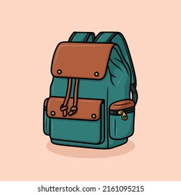 Ilustración del vector de dibujos animados de paquetes trasera