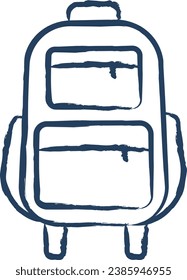 back pack hand drawn vector illustration