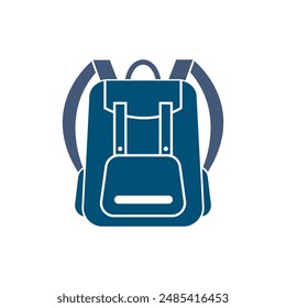 Back pack icon flat design illustration Holiday and travel icon design