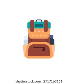 Back Pack vector icon. Adventure icon flat style. perfect use for logo, presentation, website, and more. modern icon design color style
