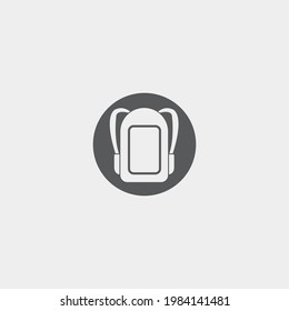 Back pack vector icon illustration sign