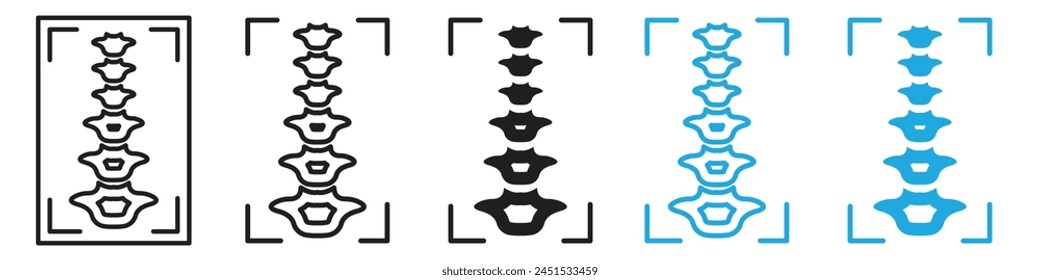 Back Pain Diagnostic Imaging Icon for Spinal Health Assessments