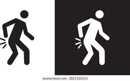 Back pain icon clean ui clipart..